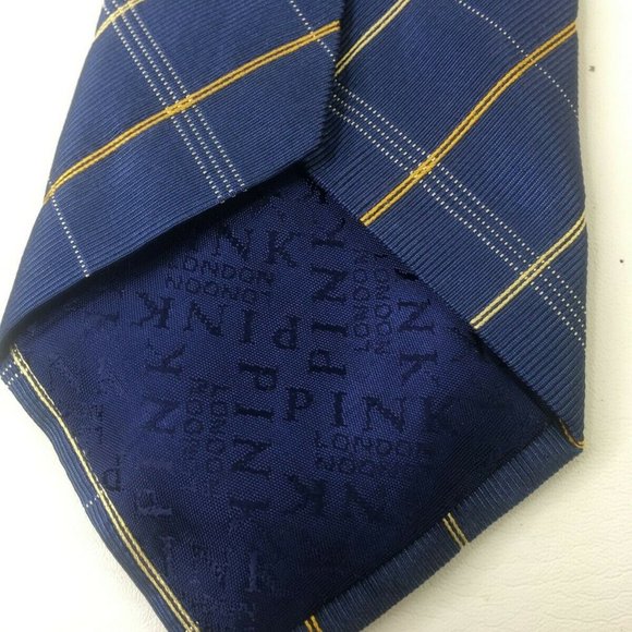 PINK Necktie Mens One Size Pointed 100% Pure Silk - Picture 4 of 6